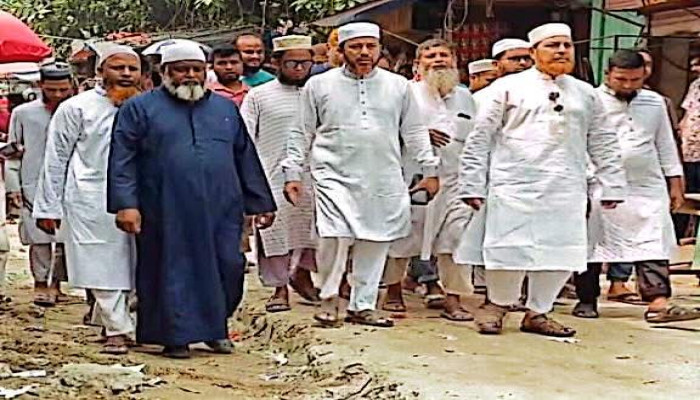 উল্লাপাড়ায় রাস্তা ও ড্রেনেজের কাজ পরিদর্শনে এমপি রফিকুল ইসলাম খান